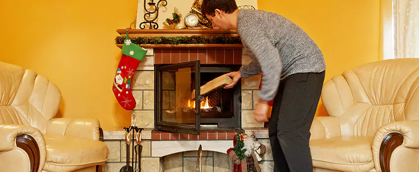 Rusted Metal Fireplace Restoration in Poinciana, Florida